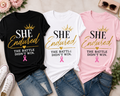 She Endured™ Breast Cancer Survivor T-Shirt | The Battle Didn't Win