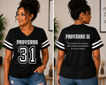 Proverbs 31 Scripture Jersey T-Shirt | Proverbs 31:26