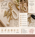 Butterfly & Pearl Purse Charm Keychain