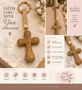 Faith Goes With You™ Rhinestone Cross Keychain