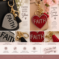 Faith in Every Detail Rhinestone Heart Purse Charm & Keychain