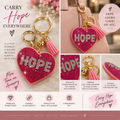 HOPE Rhinestone Heart Purse Charm & Keychain