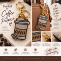 Rhinestone Coffee Cup Purse Charm & Keychain